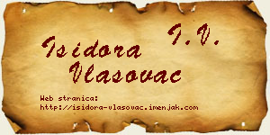 Isidora Vlasovac vizit kartica